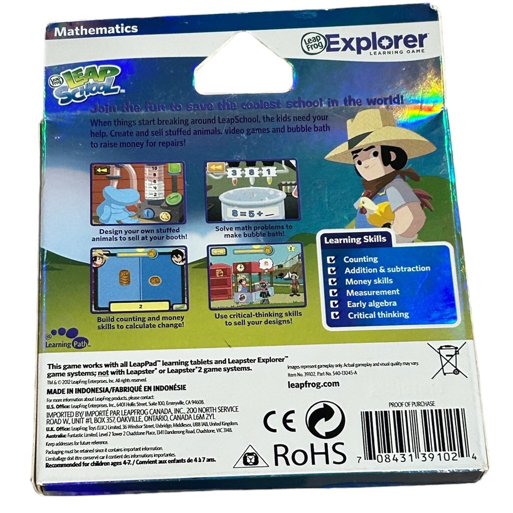 LeapFrog LeapSchool Math Learning Game - Picture 2 of 2